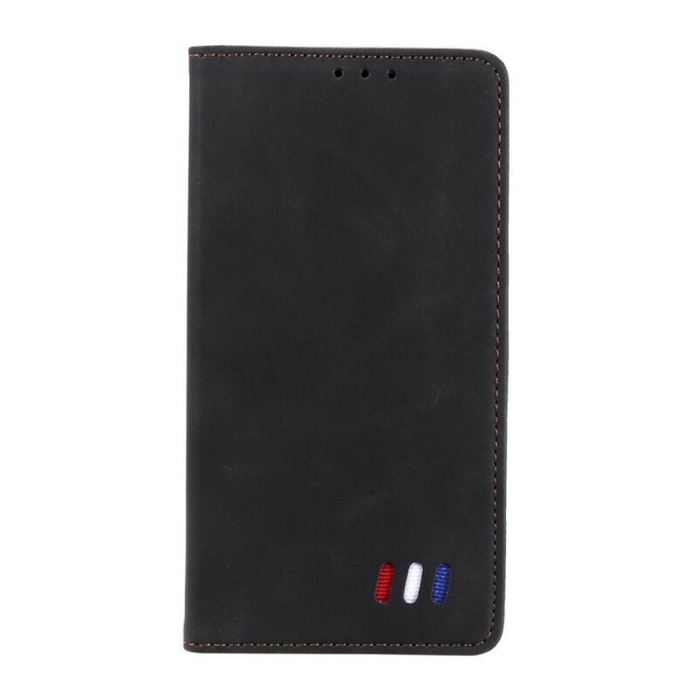 Schutzhülle Für Xiaomi Redmi Note 10 5G / Poco M3 Pro 5G Flip Case Dreifarbiger Lederstil