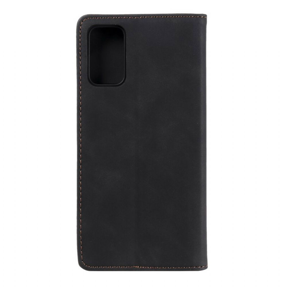 Schutzhülle Für Xiaomi Redmi Note 10 5G / Poco M3 Pro 5G Flip Case Dreifarbiger Lederstil