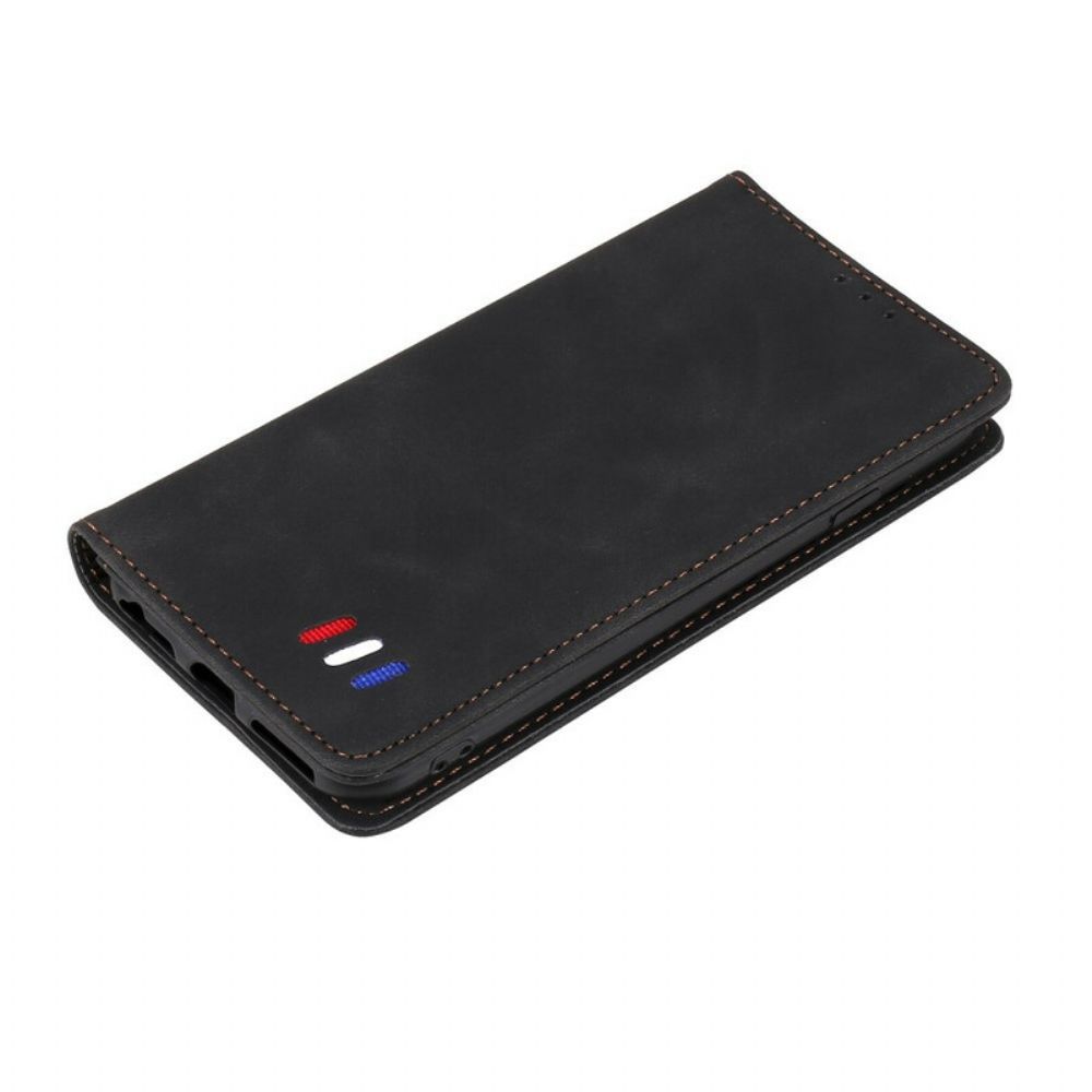 Schutzhülle Für Xiaomi Redmi Note 10 5G / Poco M3 Pro 5G Flip Case Dreifarbiger Lederstil