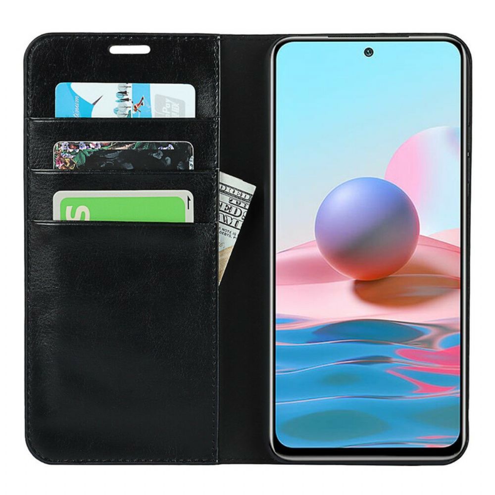 Schutzhülle Für Xiaomi Redmi Note 10 5G / Poco M3 Pro 5G Flip Case Echtes Leder