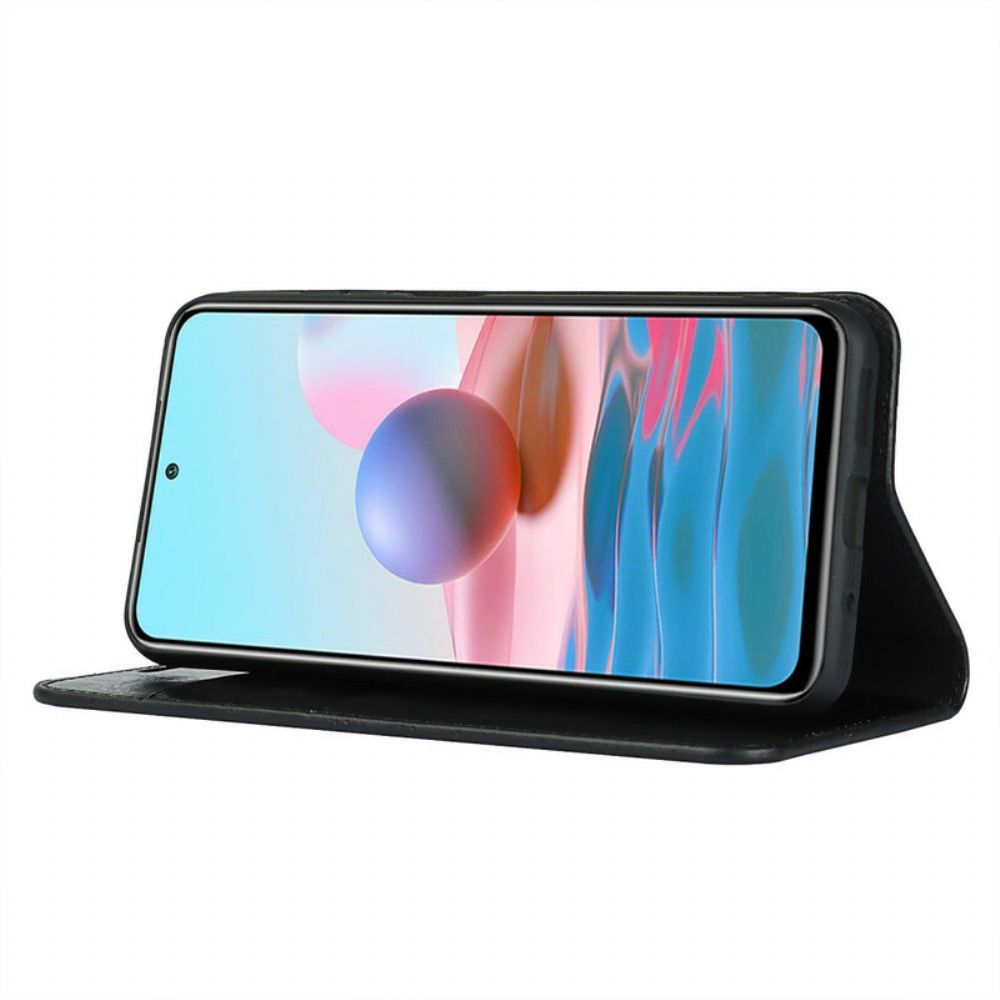 Schutzhülle Für Xiaomi Redmi Note 10 5G / Poco M3 Pro 5G Flip Case Echtes Leder