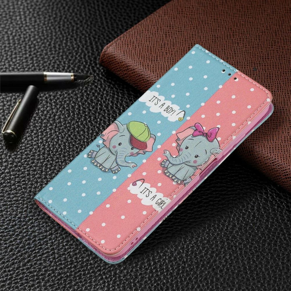 Schutzhülle Für Xiaomi Redmi Note 10 5G / Poco M3 Pro 5G Flip Case Elefantenbabys