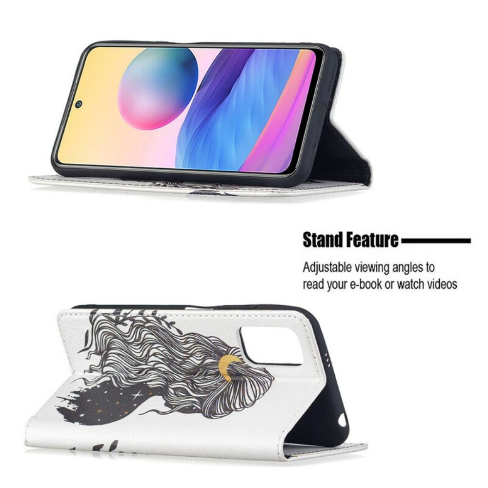 Schutzhülle Für Xiaomi Redmi Note 10 5G / Poco M3 Pro 5G Flip Case Hübsches Haar