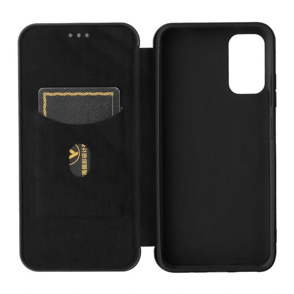 Schutzhülle Für Xiaomi Redmi Note 10 5G / Poco M3 Pro 5G Flip Case Kohlefaser