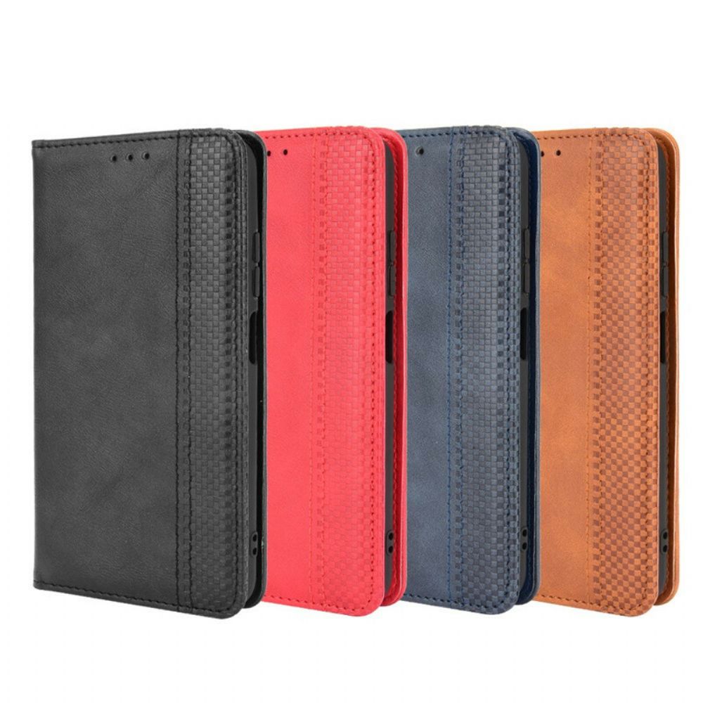 Schutzhülle Für Xiaomi Redmi Note 10 5G / Poco M3 Pro 5G Flip Case Stilisierter Vintage-ledereffekt