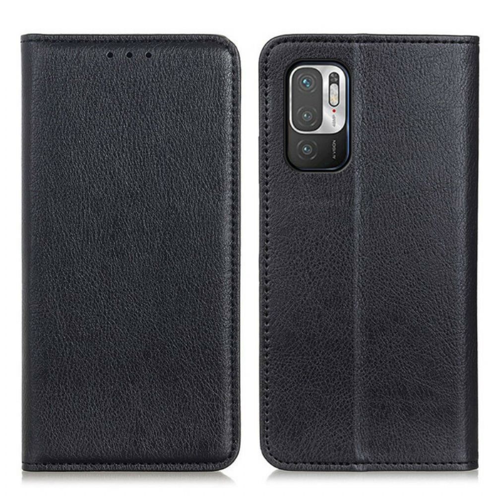 Schutzhülle Für Xiaomi Redmi Note 10 5G / Poco M3 Pro 5G Flip Case Texturiertes Litschi-spaltleder