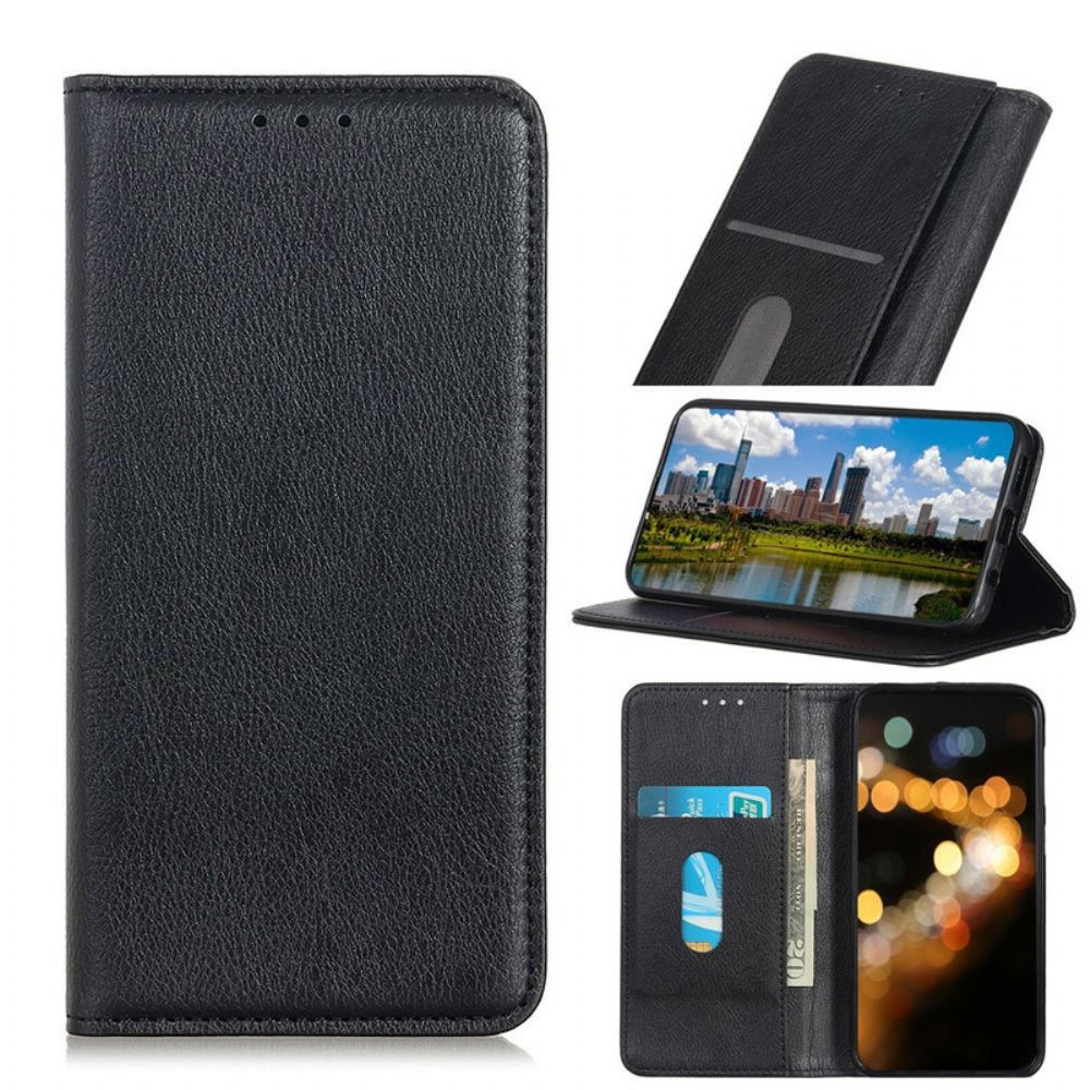 Schutzhülle Für Xiaomi Redmi Note 10 5G / Poco M3 Pro 5G Flip Case Texturiertes Litschi-spaltleder