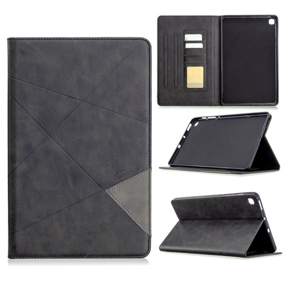 Case Für Samsung Galaxy Tab S6 Lite Geometrie Ledereffekt