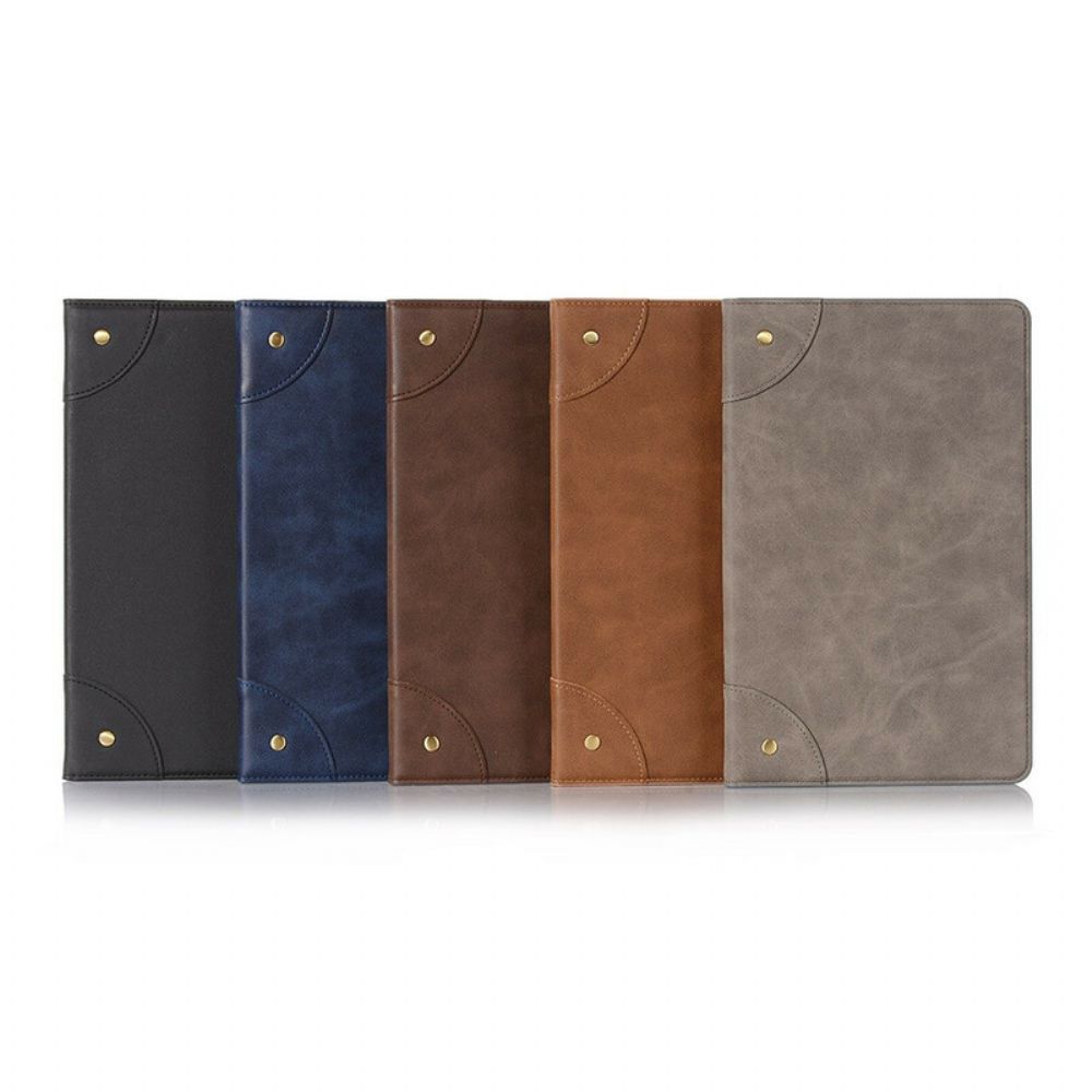 Case Für Samsung Galaxy Tab S6 Lite Vintage Nieten Aus Kunstleder