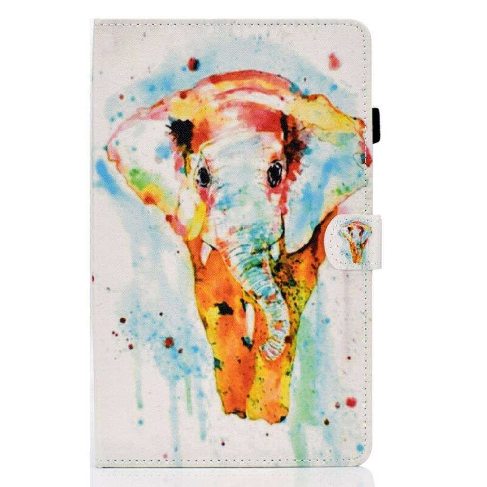 Flip Case Für Samsung Galaxy Tab S6 Lite Aquarell Elefant