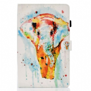 Flip Case Für Samsung Galaxy Tab S6 Lite Aquarell Elefant