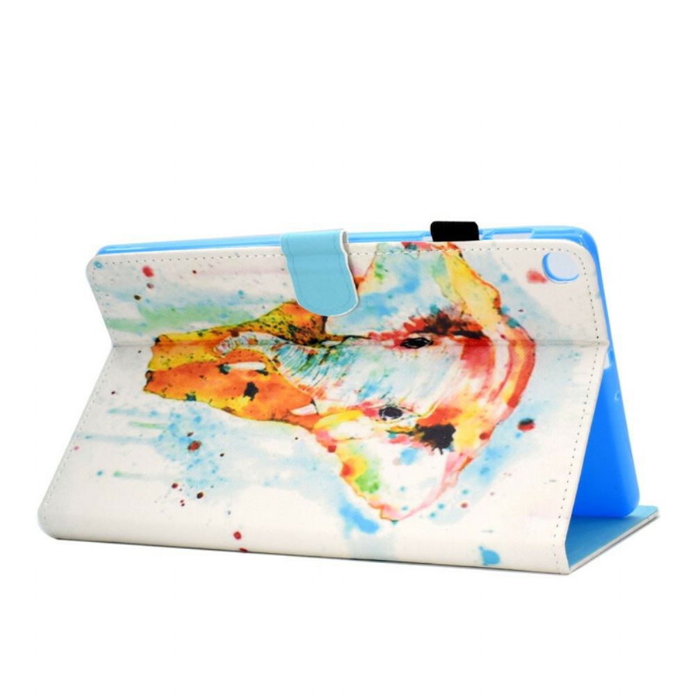 Flip Case Für Samsung Galaxy Tab S6 Lite Aquarell Elefant