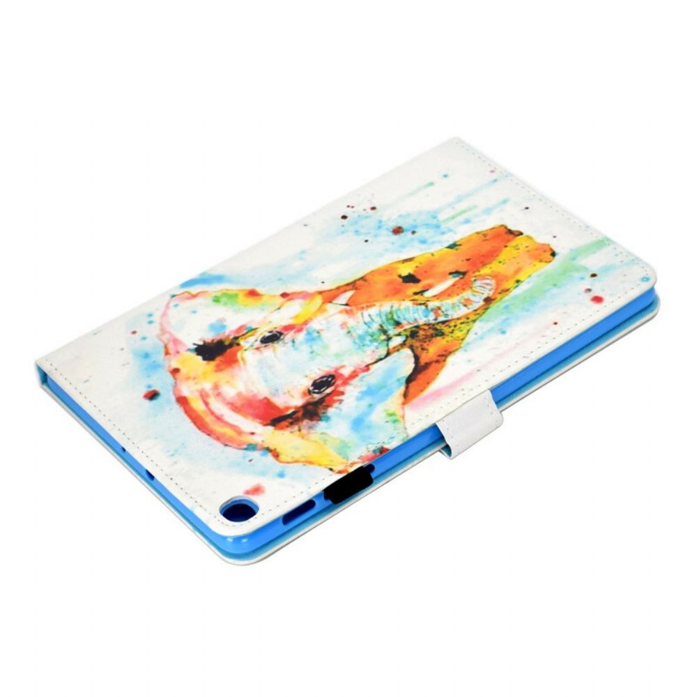 Flip Case Für Samsung Galaxy Tab S6 Lite Aquarell Elefant