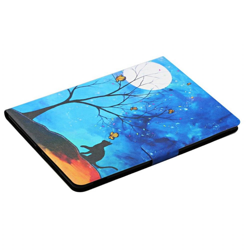 Flip Case Für Samsung Galaxy Tab S6 Lite Baum Zum Mond Und Zur Sonne