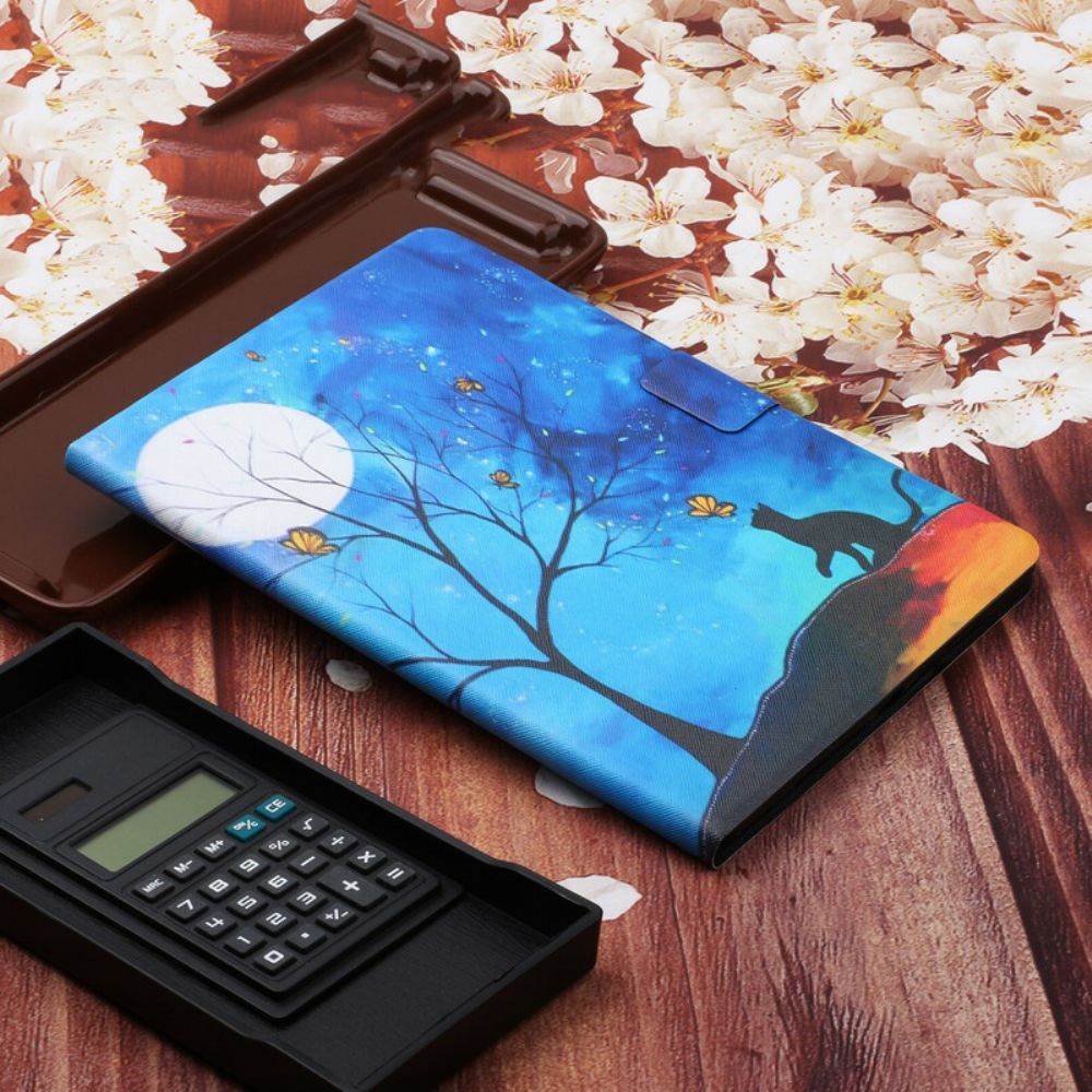 Flip Case Für Samsung Galaxy Tab S6 Lite Baum Zum Mond Und Zur Sonne