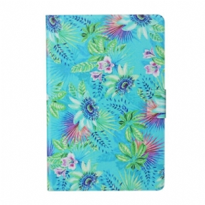 Flip Case Für Samsung Galaxy Tab S6 Lite Blumen Und Blätter