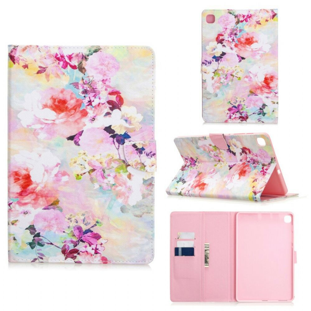 Flip Case Für Samsung Galaxy Tab S6 Lite Blumenserie