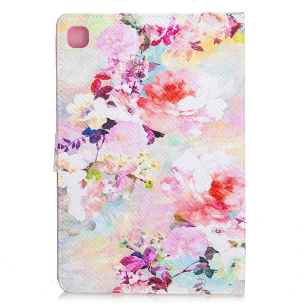 Flip Case Für Samsung Galaxy Tab S6 Lite Blumenserie