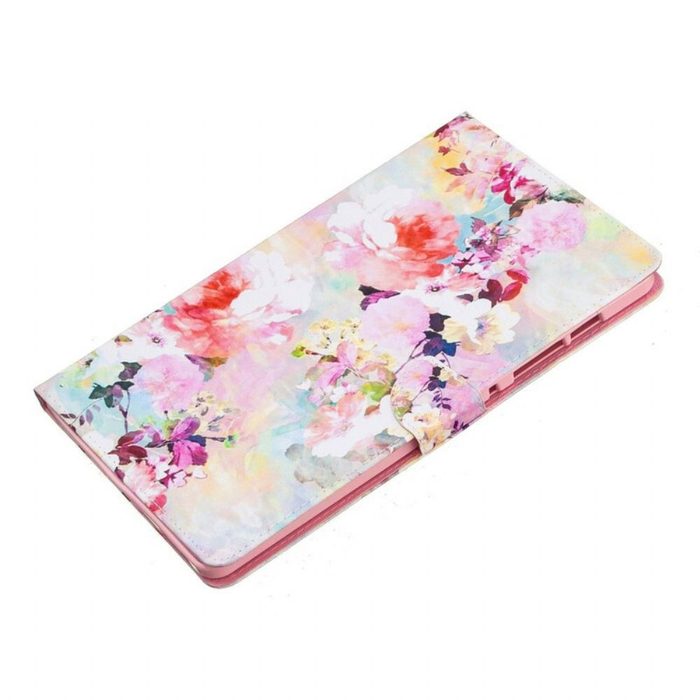 Flip Case Für Samsung Galaxy Tab S6 Lite Blumenserie