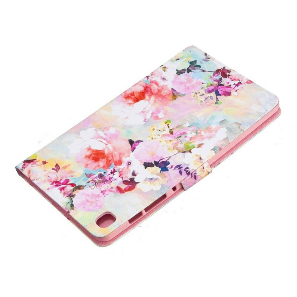 Flip Case Für Samsung Galaxy Tab S6 Lite Blumenserie