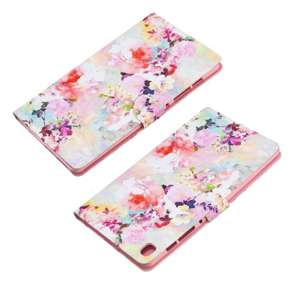 Flip Case Für Samsung Galaxy Tab S6 Lite Blumenserie