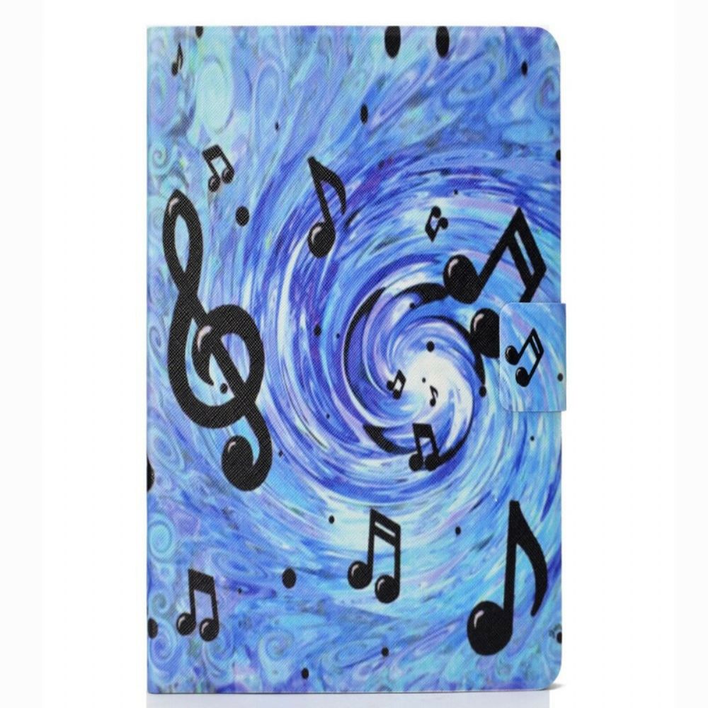 Flip Case Für Samsung Galaxy Tab S6 Lite Musiknotizen