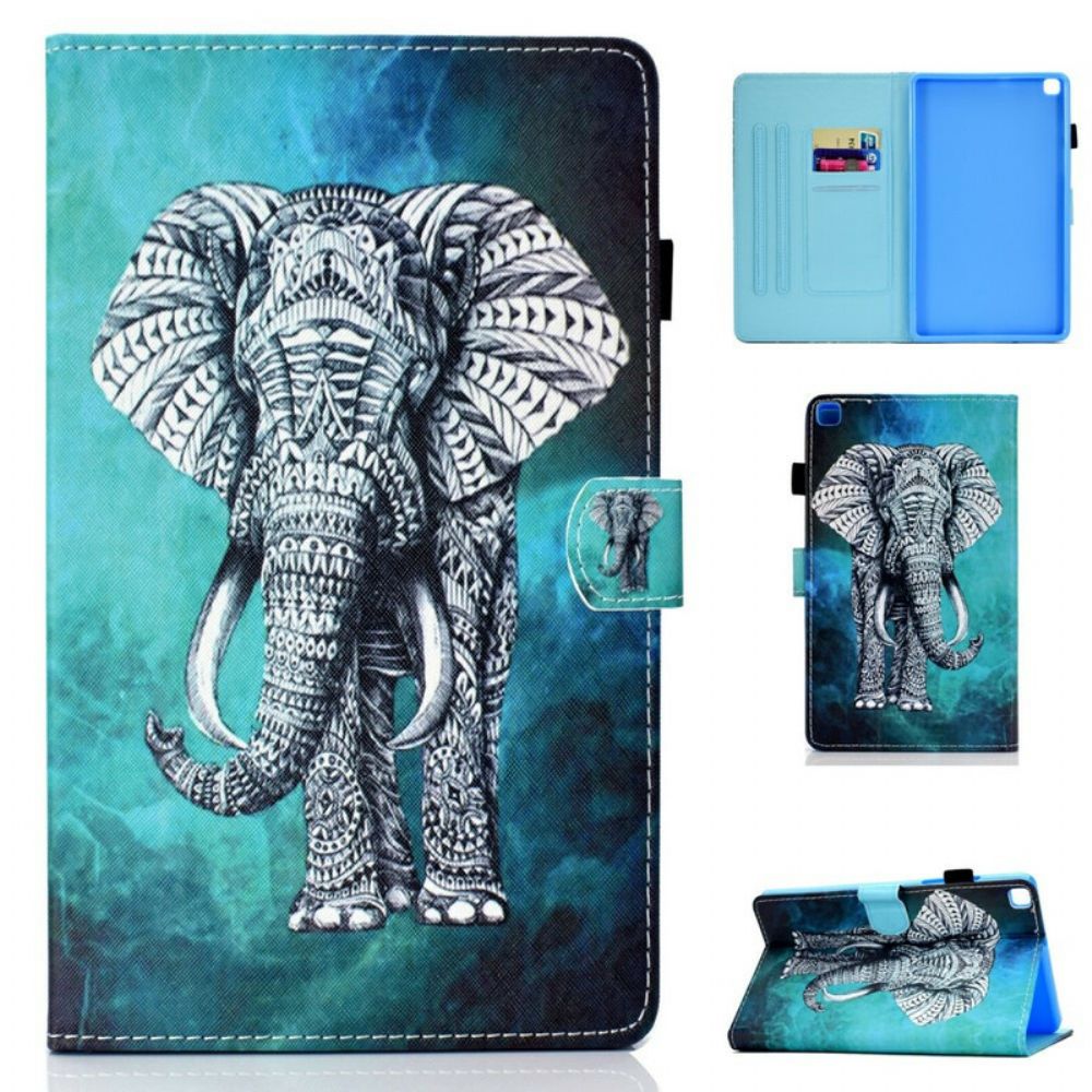 Flip Case Für Samsung Galaxy Tab S6 Lite Stammes-elefant