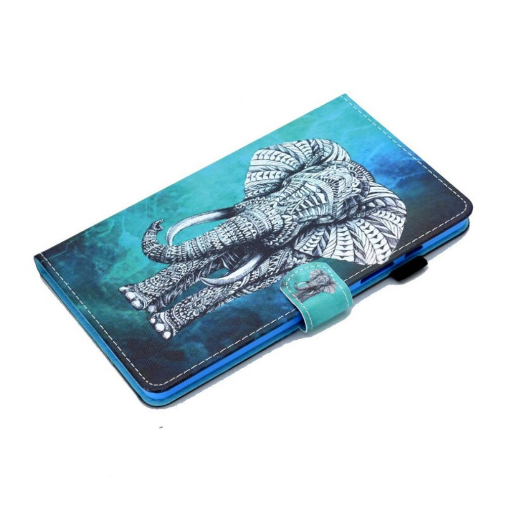 Flip Case Für Samsung Galaxy Tab S6 Lite Stammes-elefant