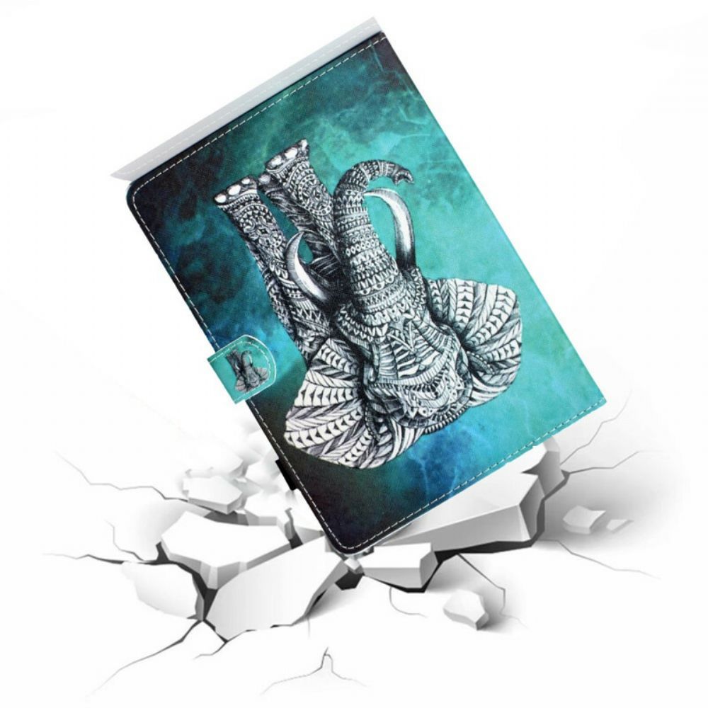 Flip Case Für Samsung Galaxy Tab S6 Lite Stammes-elefant