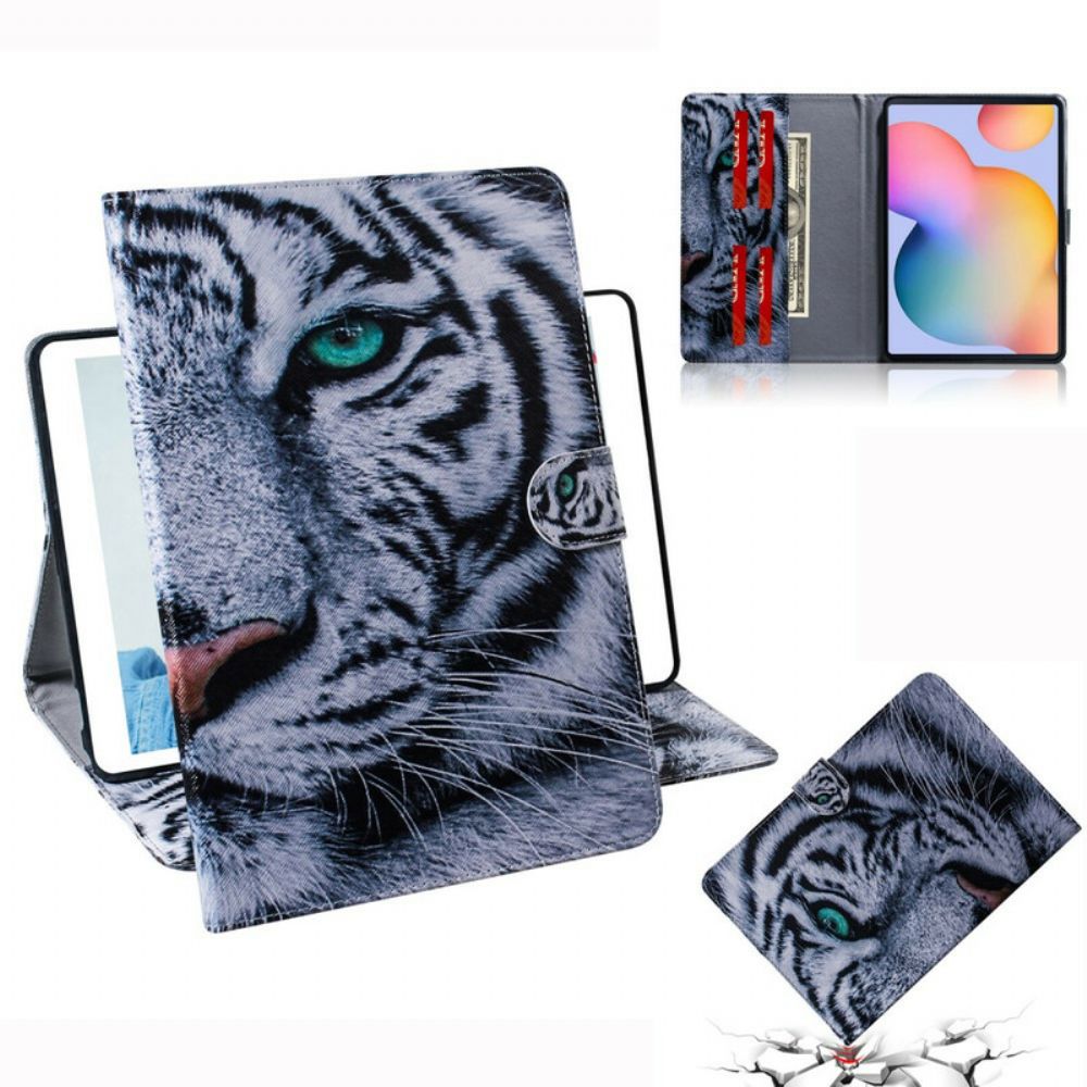 Flip Case Für Samsung Galaxy Tab S6 Lite Tigerkopf