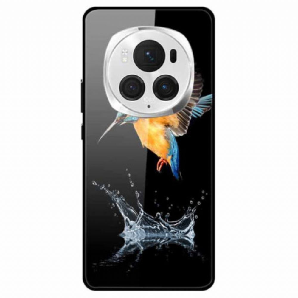 Hülle Honor Magic 6 Pro Gekrönter Vogel Aus Gehärtetem Glas