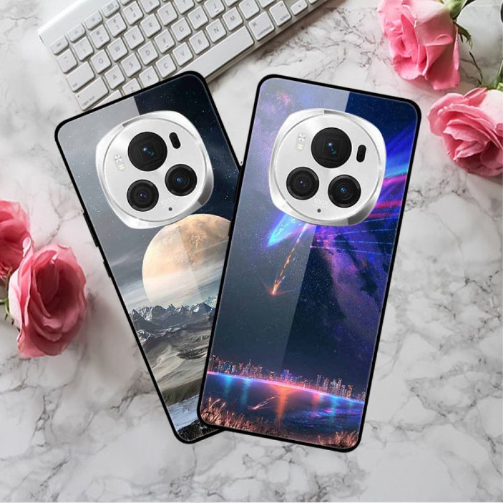 Hülle Honor Magic 6 Pro Planeten Aus Gehärtetem Glas