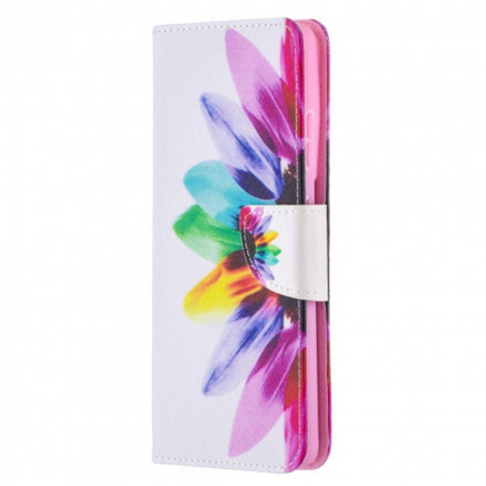 Flip Case Für Samsung Galaxy S21 Ultra 5G Aquarell Blume