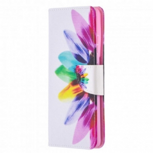 Flip Case Für Samsung Galaxy S21 Ultra 5G Aquarell Blume