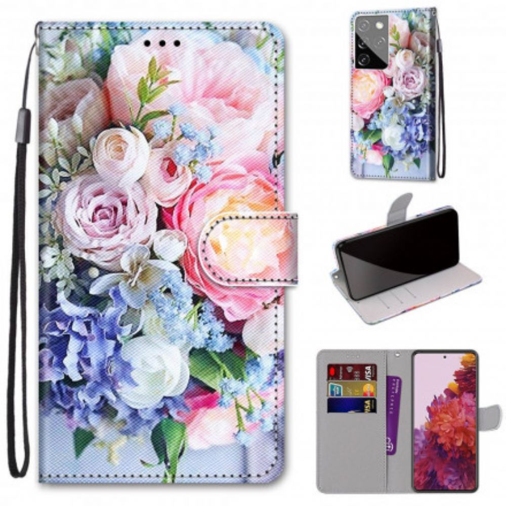 Flip Case Für Samsung Galaxy S21 Ultra 5G Blumenwunder