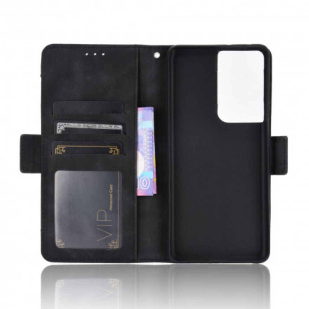 Flip Case Für Samsung Galaxy S21 Ultra 5G Erstklassige Multi-karte