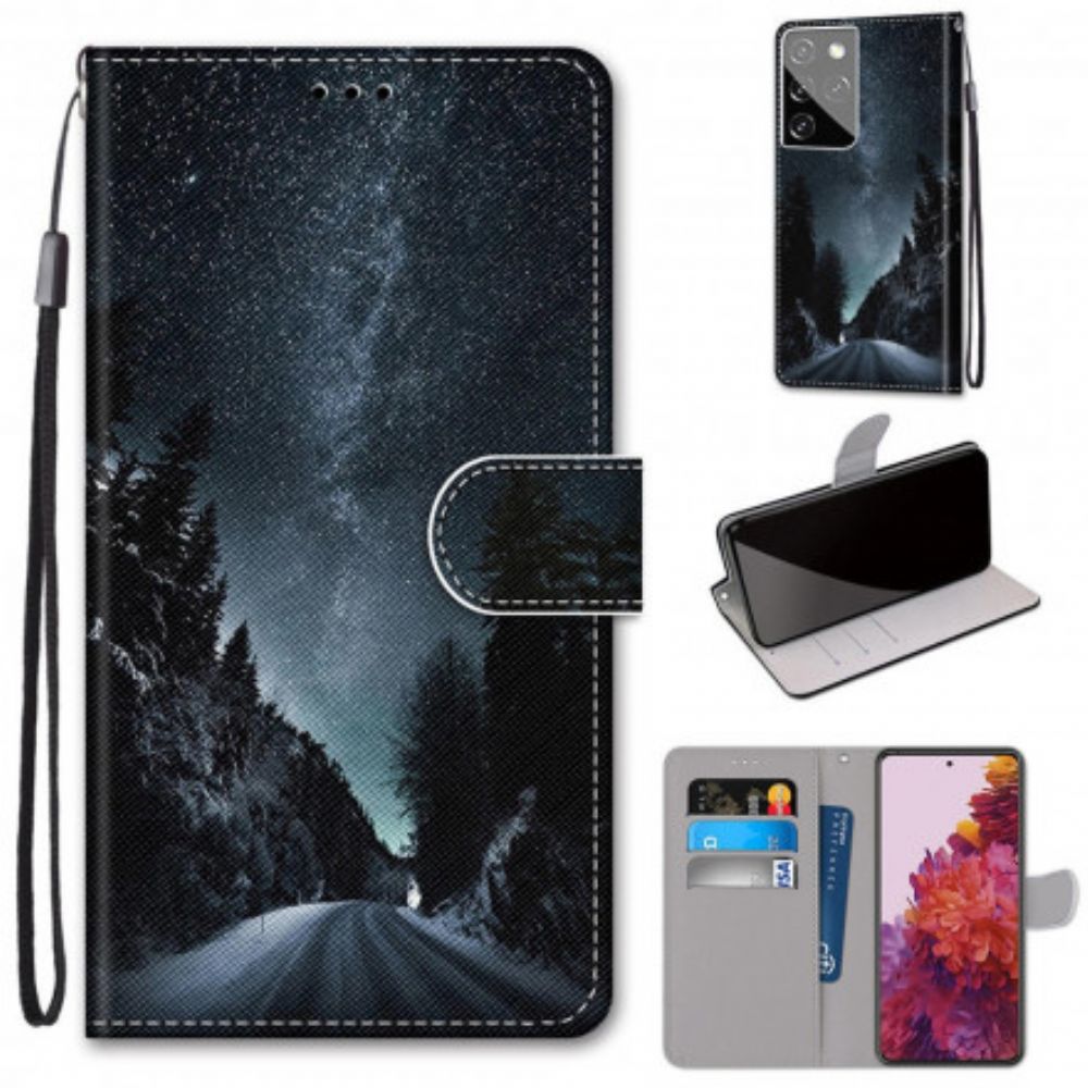 Flip Case Für Samsung Galaxy S21 Ultra 5G Geheimnisvolle Natur