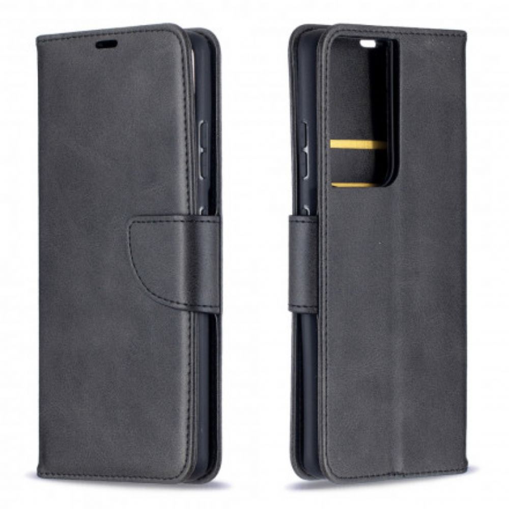 Flip Case Für Samsung Galaxy S21 Ultra 5G Flip Case Glatte Schräge Klappe