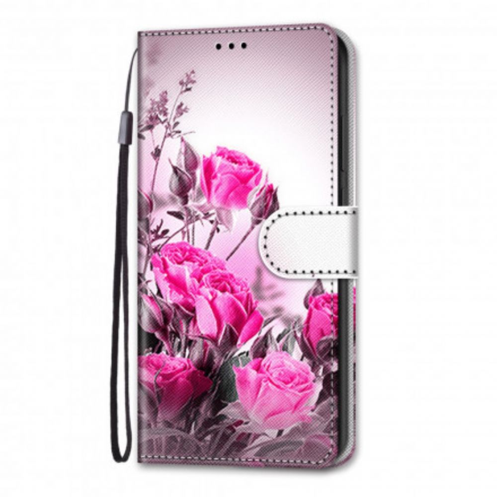 Flip Case Für Samsung Galaxy S21 Ultra 5G Magische Blumen