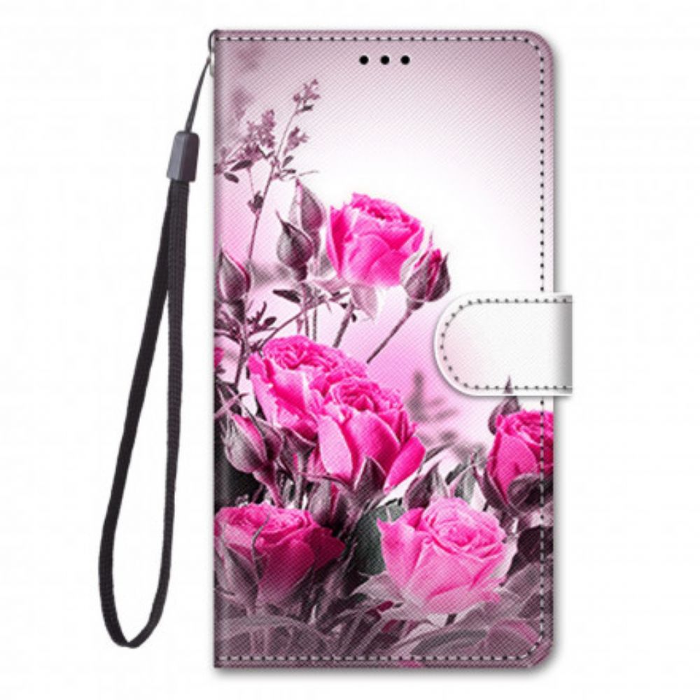 Flip Case Für Samsung Galaxy S21 Ultra 5G Magische Blumen