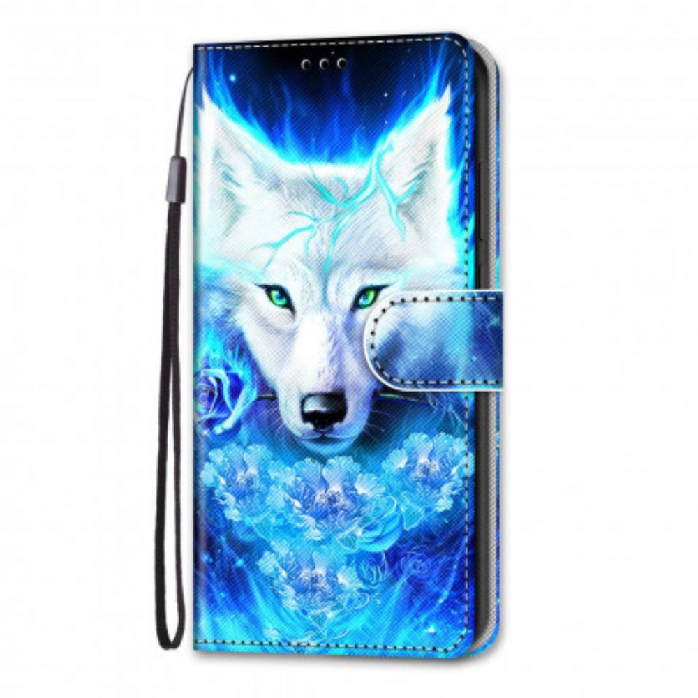 Flip Case Für Samsung Galaxy S21 Ultra 5G Magischer Wolf