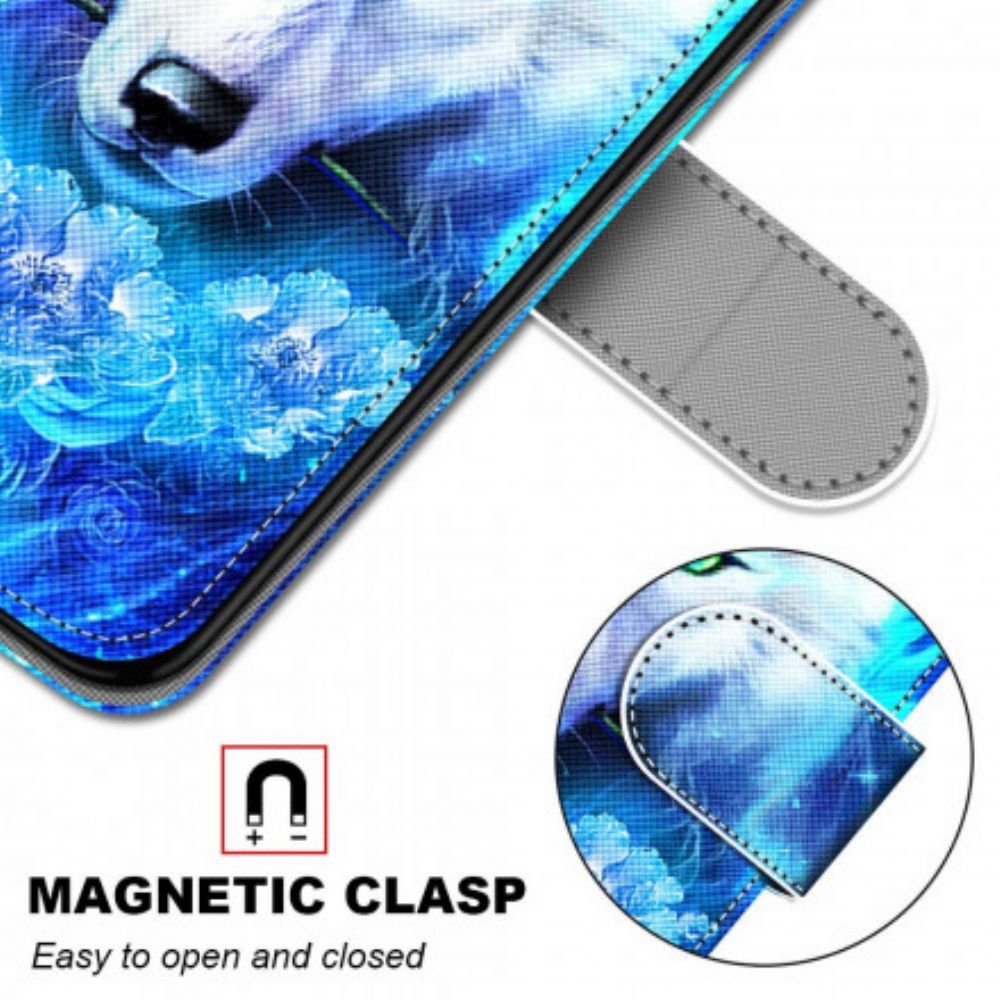 Flip Case Für Samsung Galaxy S21 Ultra 5G Magischer Wolf