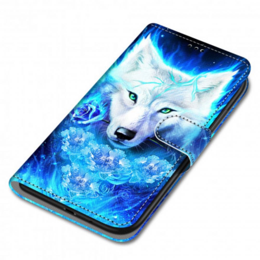 Flip Case Für Samsung Galaxy S21 Ultra 5G Magischer Wolf