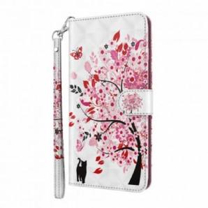 Flip Case Für Samsung Galaxy S21 Ultra 5G Rosa Baum