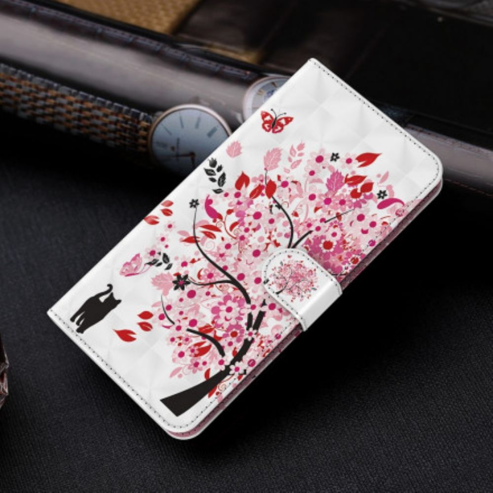 Flip Case Für Samsung Galaxy S21 Ultra 5G Rosa Baum