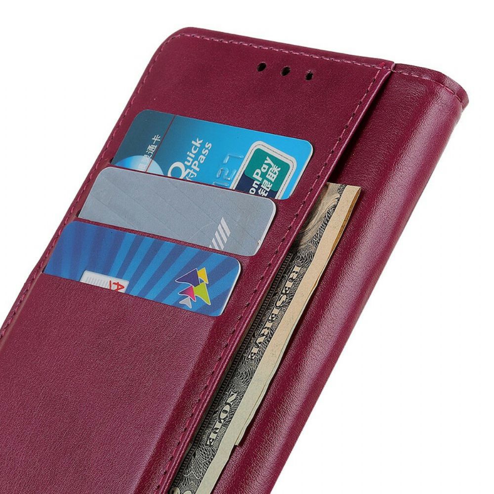 Flip Case Für Samsung Galaxy S21 Ultra 5G Spaltleder Farbige Ausführung