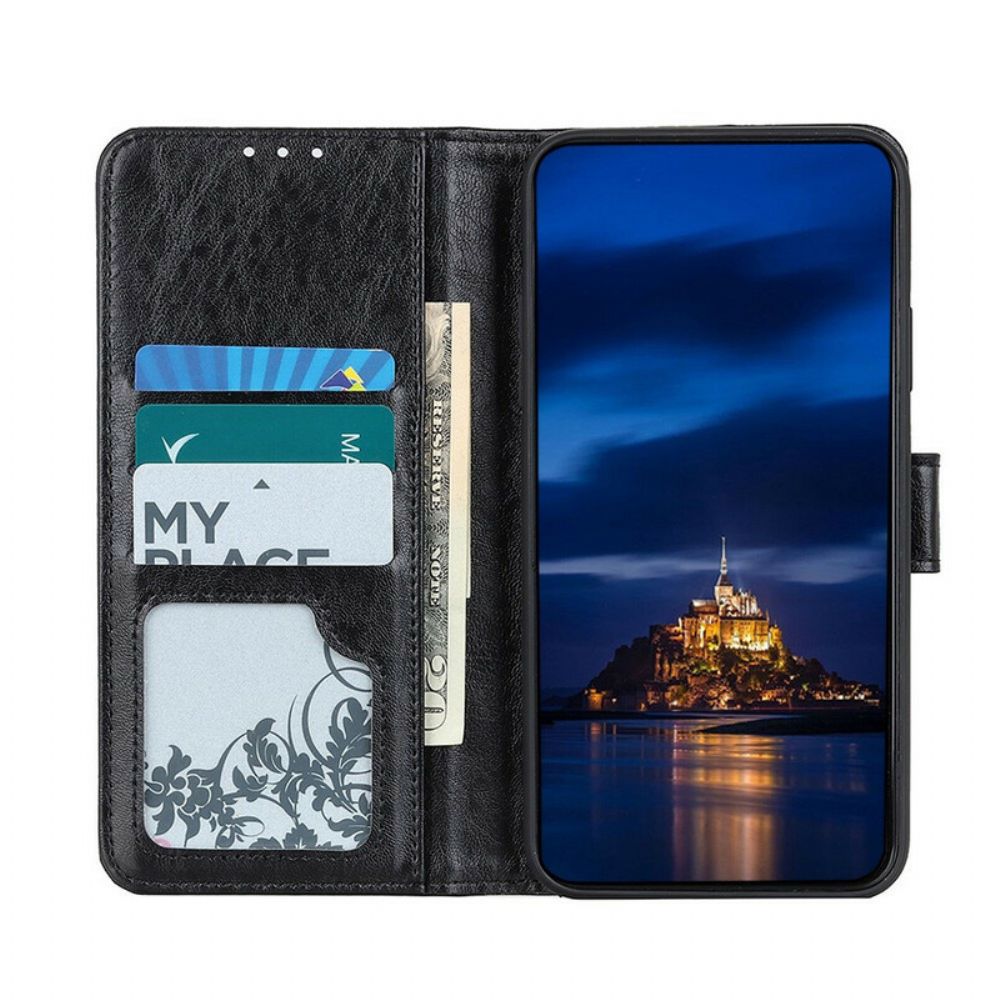 Flip Case Für Samsung Galaxy S21 Ultra 5G Texturiertes Kunstleder