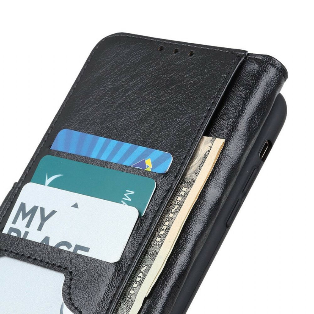 Flip Case Für Samsung Galaxy S21 Ultra 5G Texturiertes Kunstleder