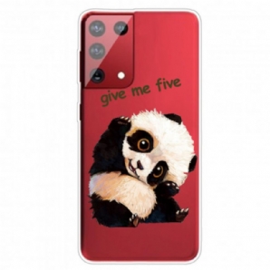 Handyhülle Für Samsung Galaxy S21 Ultra 5G Panda Gib Mir Fünf