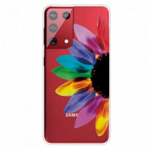 Hülle Für Samsung Galaxy S21 Ultra 5G Bunte Blume